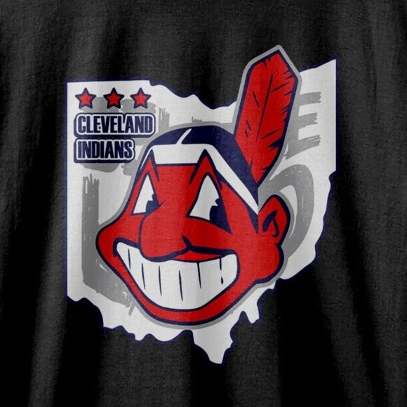 Cleveland Guardians Old Logo Indians Map Believe Land Baseball Graphic T-Shirt - Picture 2 of 5
